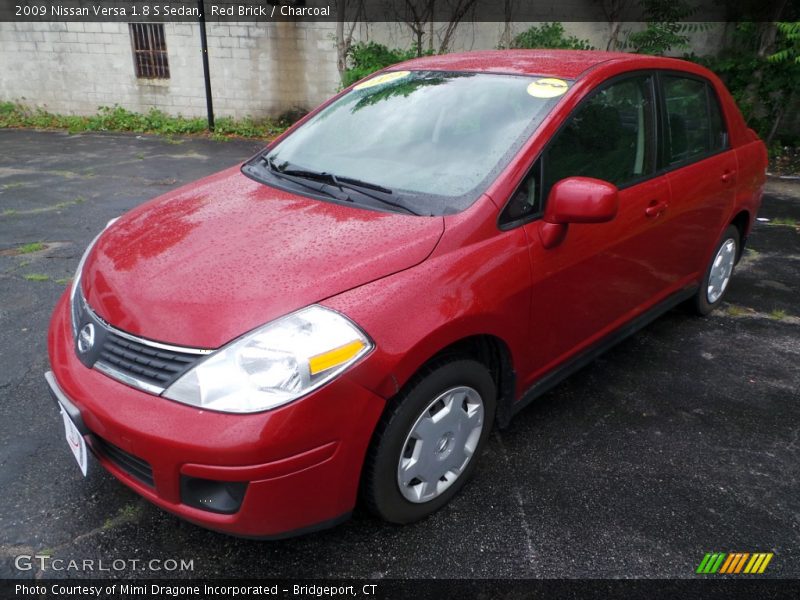 Red Brick / Charcoal 2009 Nissan Versa 1.8 S Sedan