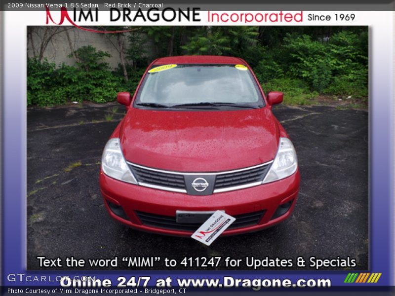 Red Brick / Charcoal 2009 Nissan Versa 1.8 S Sedan