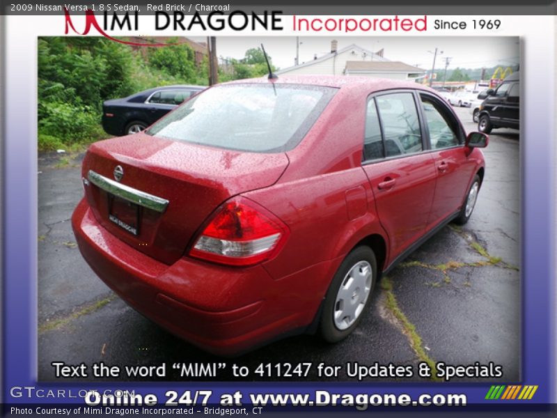 Red Brick / Charcoal 2009 Nissan Versa 1.8 S Sedan