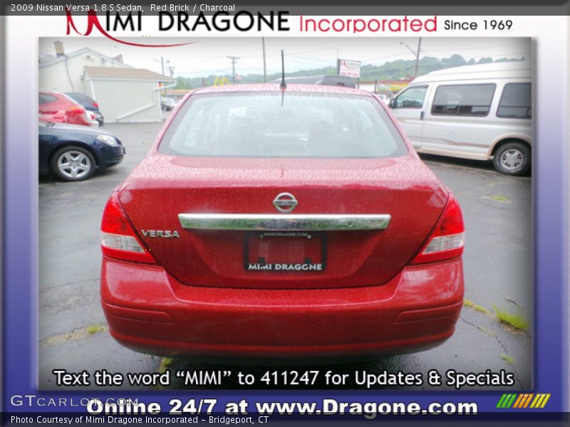 Red Brick / Charcoal 2009 Nissan Versa 1.8 S Sedan