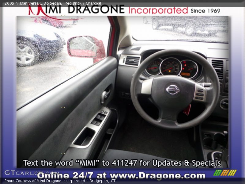 Red Brick / Charcoal 2009 Nissan Versa 1.8 S Sedan
