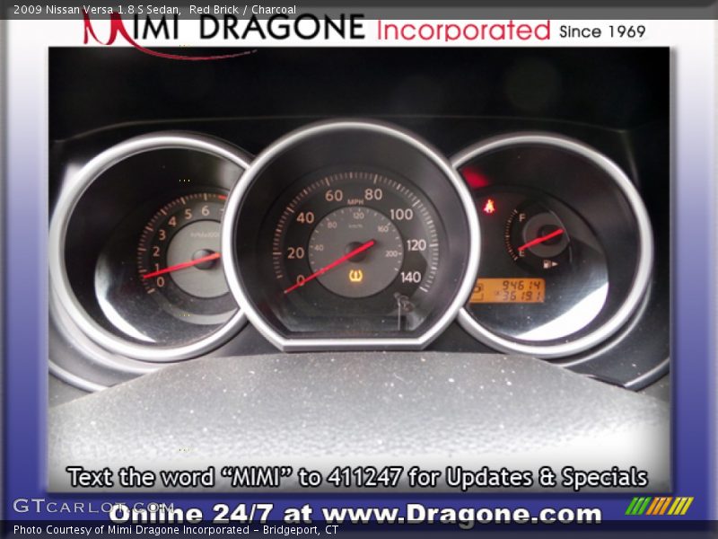 Red Brick / Charcoal 2009 Nissan Versa 1.8 S Sedan