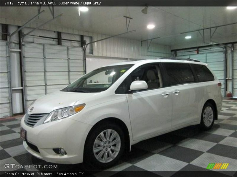Super White / Light Gray 2012 Toyota Sienna XLE AWD