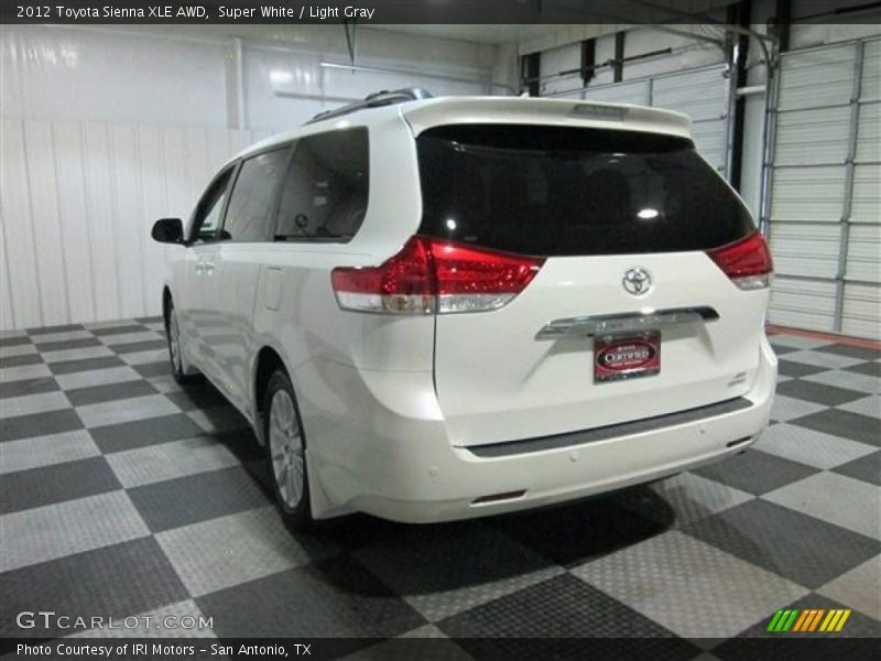 Super White / Light Gray 2012 Toyota Sienna XLE AWD