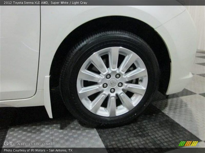Super White / Light Gray 2012 Toyota Sienna XLE AWD
