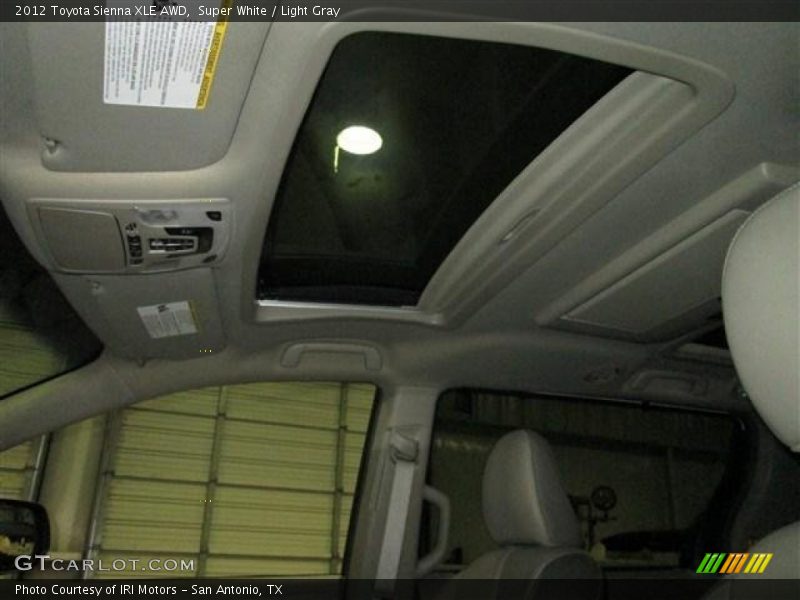 Super White / Light Gray 2012 Toyota Sienna XLE AWD