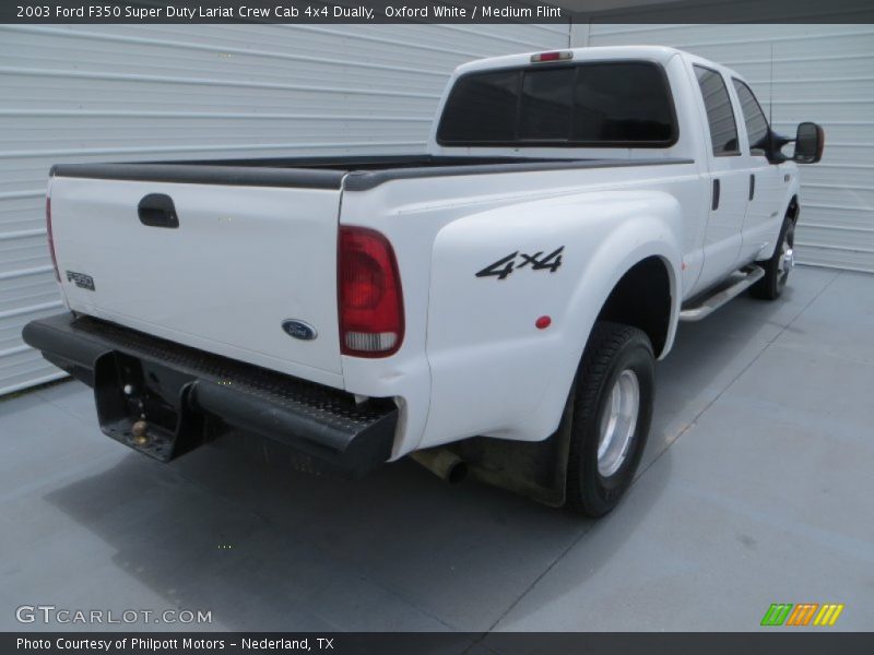 Oxford White / Medium Flint 2003 Ford F350 Super Duty Lariat Crew Cab 4x4 Dually