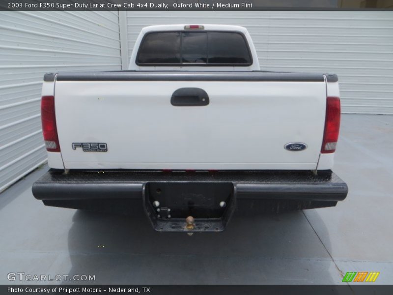 Oxford White / Medium Flint 2003 Ford F350 Super Duty Lariat Crew Cab 4x4 Dually