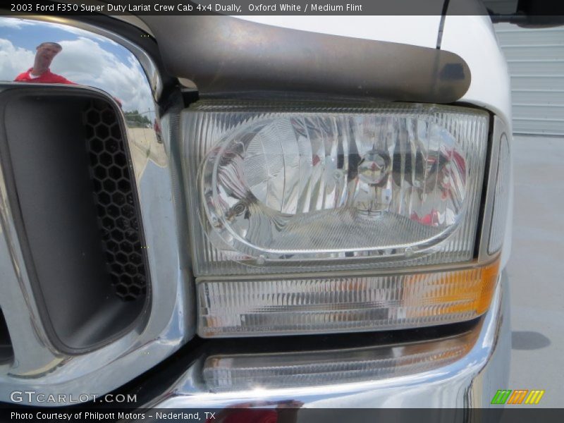 Oxford White / Medium Flint 2003 Ford F350 Super Duty Lariat Crew Cab 4x4 Dually