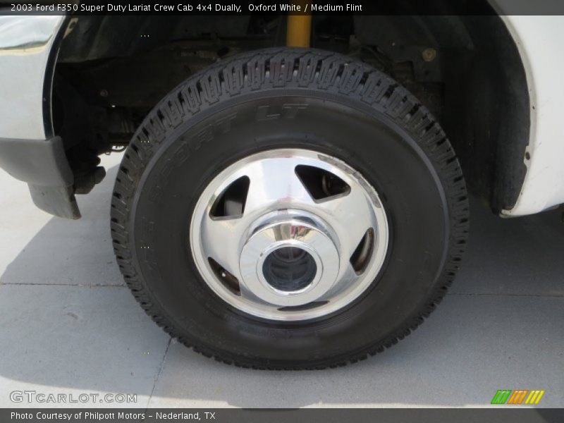 Oxford White / Medium Flint 2003 Ford F350 Super Duty Lariat Crew Cab 4x4 Dually
