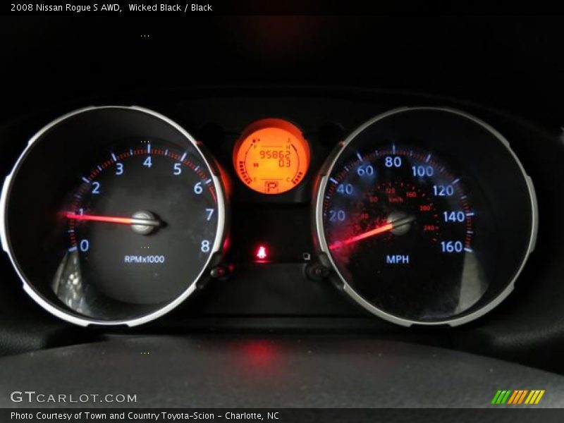 Wicked Black / Black 2008 Nissan Rogue S AWD