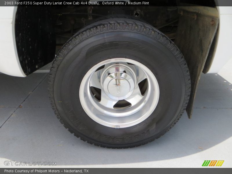 Oxford White / Medium Flint 2003 Ford F350 Super Duty Lariat Crew Cab 4x4 Dually