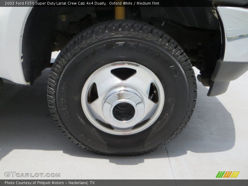 Oxford White / Medium Flint 2003 Ford F350 Super Duty Lariat Crew Cab 4x4 Dually