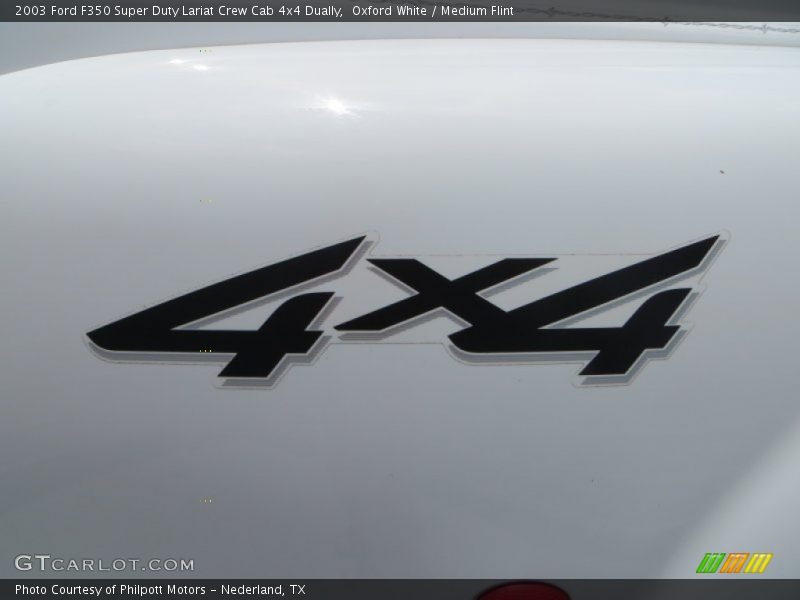 Oxford White / Medium Flint 2003 Ford F350 Super Duty Lariat Crew Cab 4x4 Dually
