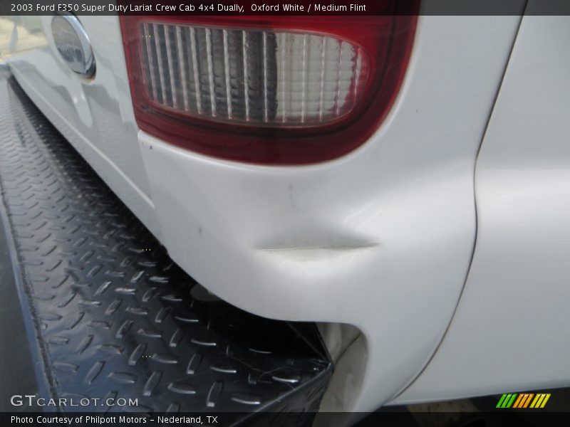 Oxford White / Medium Flint 2003 Ford F350 Super Duty Lariat Crew Cab 4x4 Dually