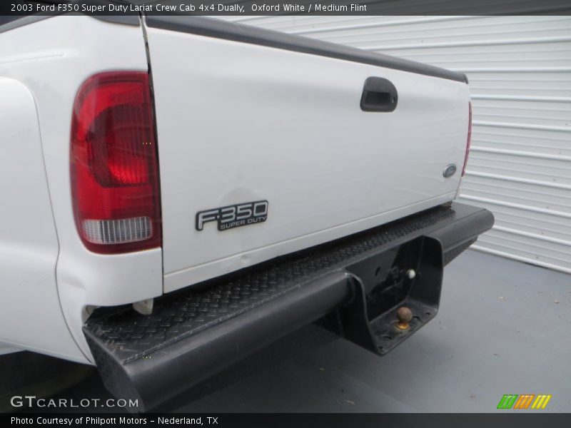 Oxford White / Medium Flint 2003 Ford F350 Super Duty Lariat Crew Cab 4x4 Dually