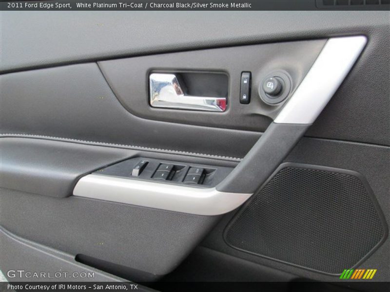 White Platinum Tri-Coat / Charcoal Black/Silver Smoke Metallic 2011 Ford Edge Sport