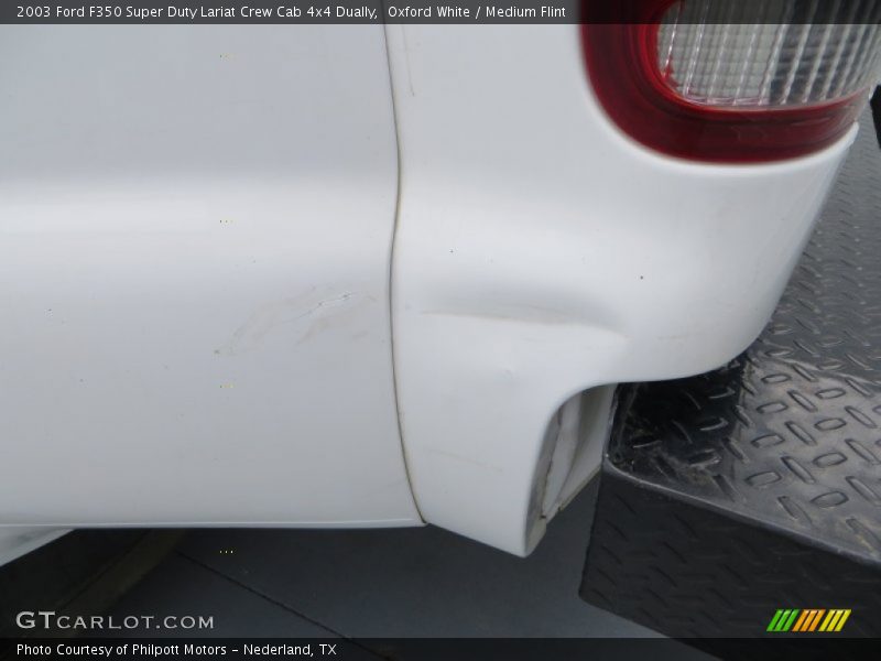 Oxford White / Medium Flint 2003 Ford F350 Super Duty Lariat Crew Cab 4x4 Dually