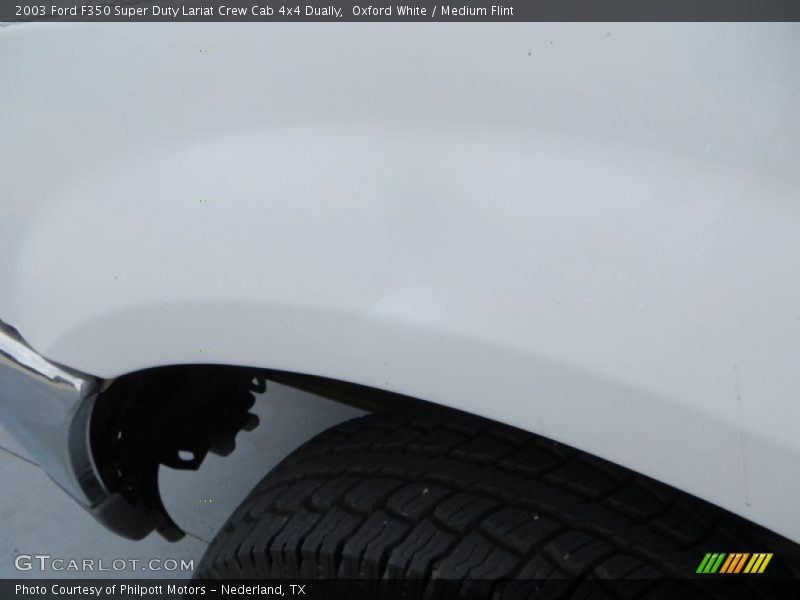 Oxford White / Medium Flint 2003 Ford F350 Super Duty Lariat Crew Cab 4x4 Dually