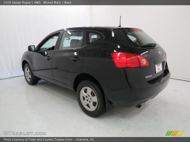 Wicked Black / Black 2008 Nissan Rogue S AWD
