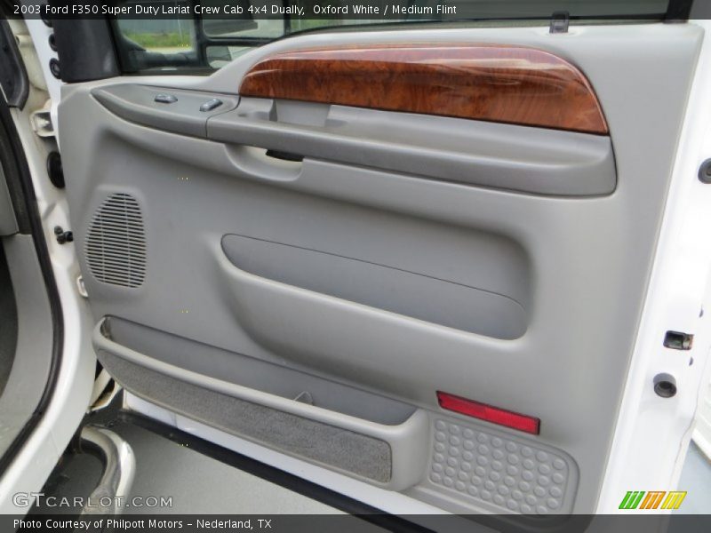 Oxford White / Medium Flint 2003 Ford F350 Super Duty Lariat Crew Cab 4x4 Dually