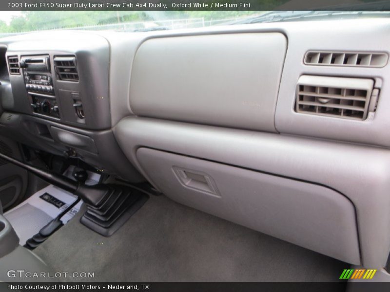 Oxford White / Medium Flint 2003 Ford F350 Super Duty Lariat Crew Cab 4x4 Dually