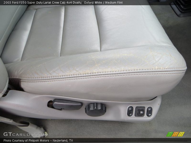 Oxford White / Medium Flint 2003 Ford F350 Super Duty Lariat Crew Cab 4x4 Dually