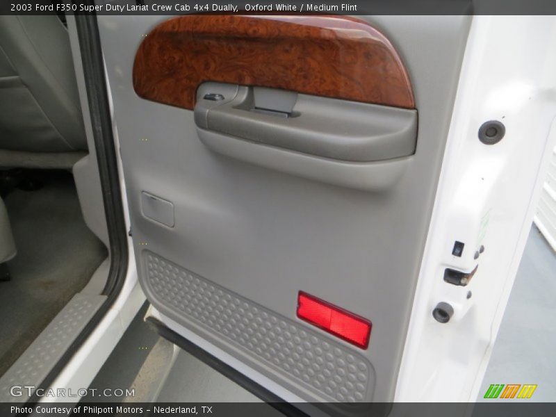 Oxford White / Medium Flint 2003 Ford F350 Super Duty Lariat Crew Cab 4x4 Dually