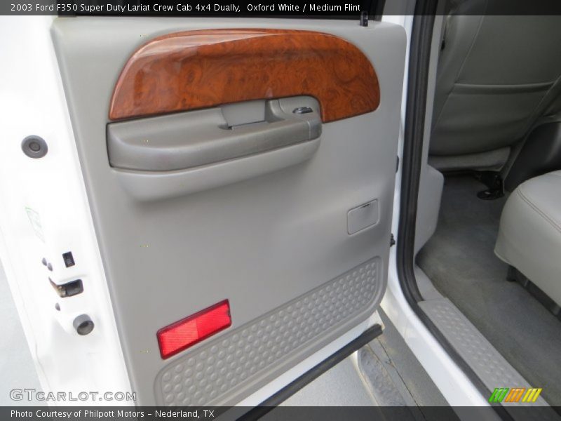 Oxford White / Medium Flint 2003 Ford F350 Super Duty Lariat Crew Cab 4x4 Dually