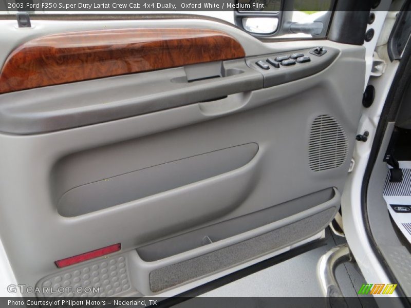 Oxford White / Medium Flint 2003 Ford F350 Super Duty Lariat Crew Cab 4x4 Dually