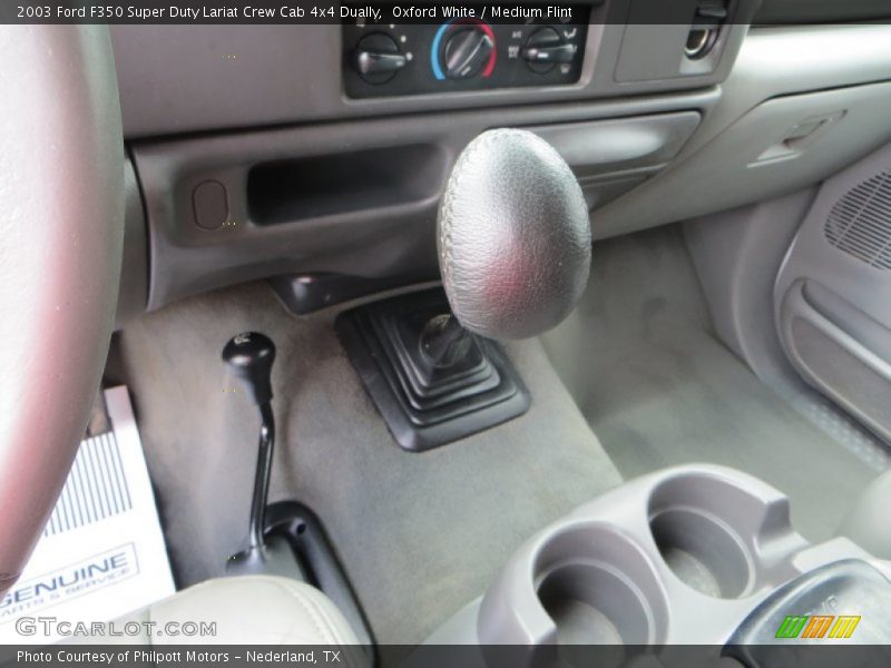 Oxford White / Medium Flint 2003 Ford F350 Super Duty Lariat Crew Cab 4x4 Dually
