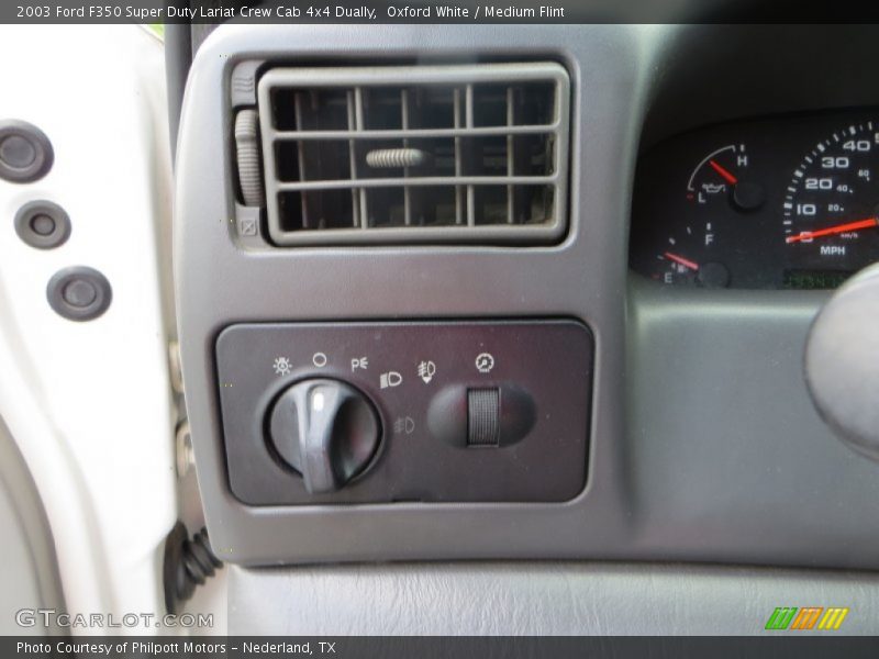 Oxford White / Medium Flint 2003 Ford F350 Super Duty Lariat Crew Cab 4x4 Dually