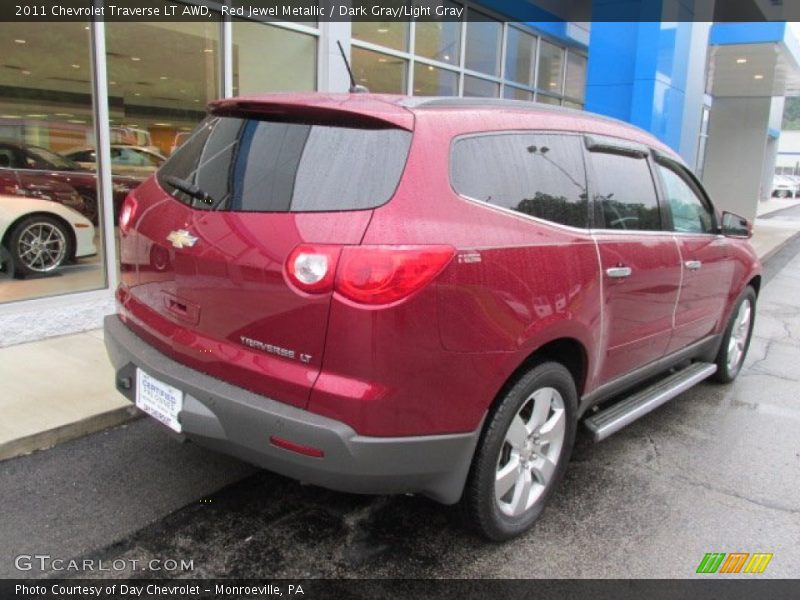 Red Jewel Metallic / Dark Gray/Light Gray 2011 Chevrolet Traverse LT AWD