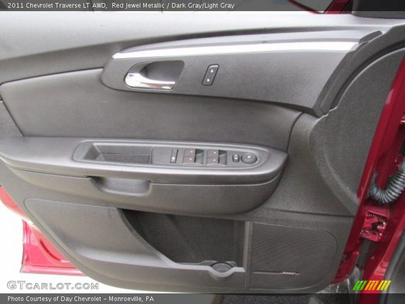 Red Jewel Metallic / Dark Gray/Light Gray 2011 Chevrolet Traverse LT AWD