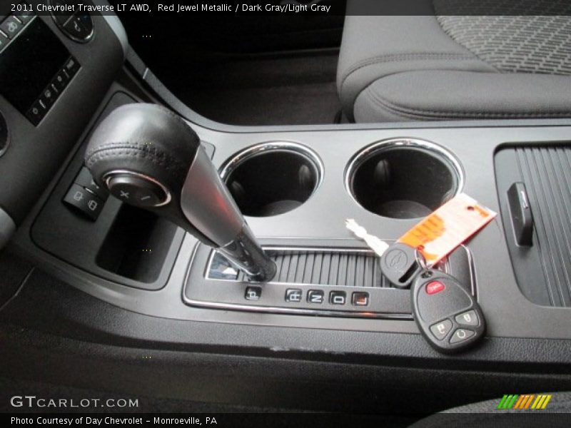 Red Jewel Metallic / Dark Gray/Light Gray 2011 Chevrolet Traverse LT AWD