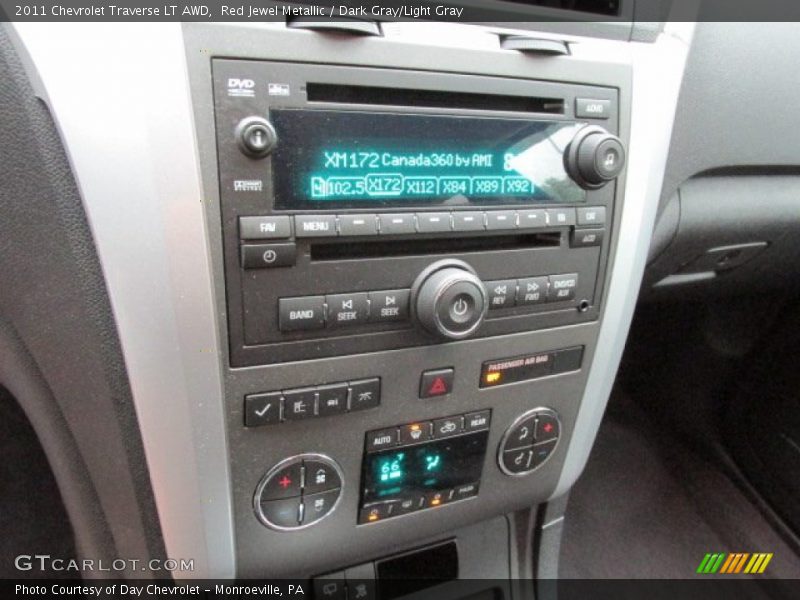 Red Jewel Metallic / Dark Gray/Light Gray 2011 Chevrolet Traverse LT AWD