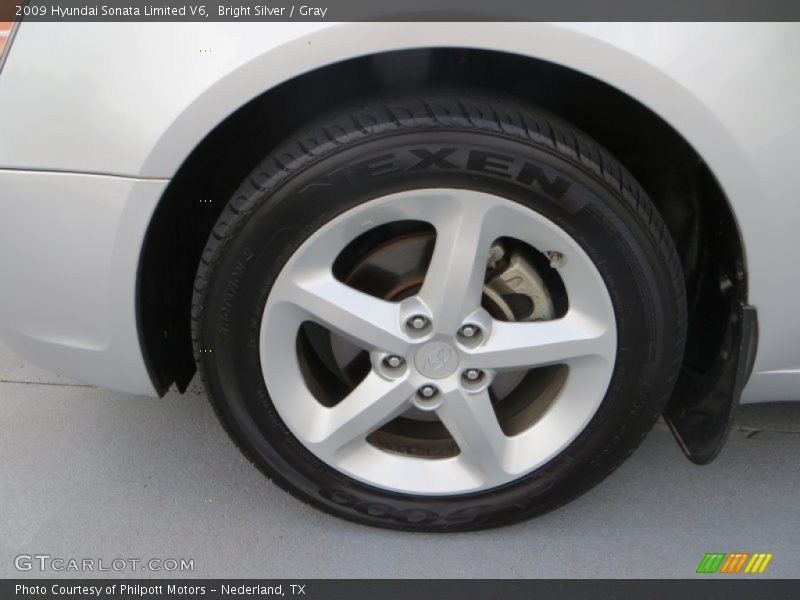 Bright Silver / Gray 2009 Hyundai Sonata Limited V6