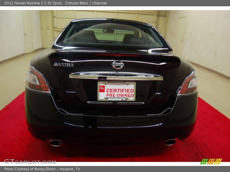Crimson Black / Charcoal 2012 Nissan Maxima 3.5 SV Sport