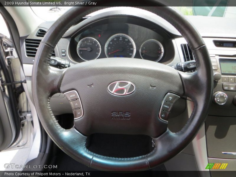 Bright Silver / Gray 2009 Hyundai Sonata Limited V6