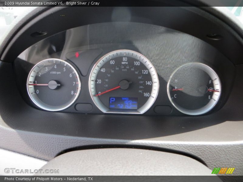 Bright Silver / Gray 2009 Hyundai Sonata Limited V6