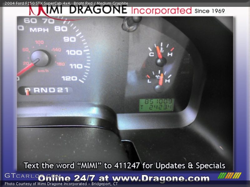 Bright Red / Medium Graphite 2004 Ford F150 STX SuperCab 4x4