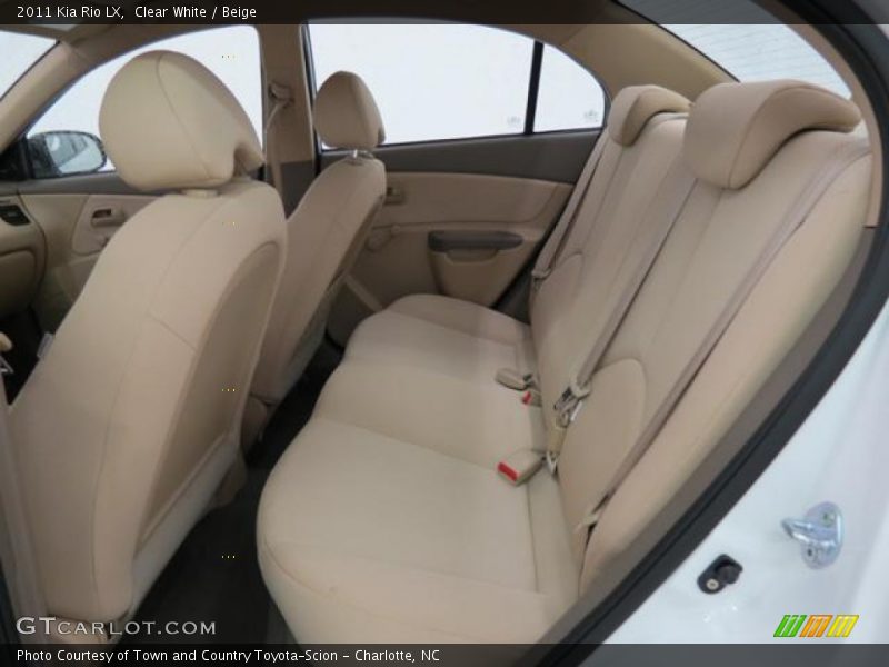 Rear Seat of 2011 Rio LX