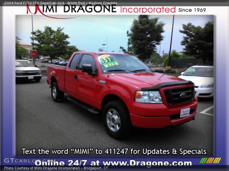 Bright Red / Medium Graphite 2004 Ford F150 STX SuperCab 4x4