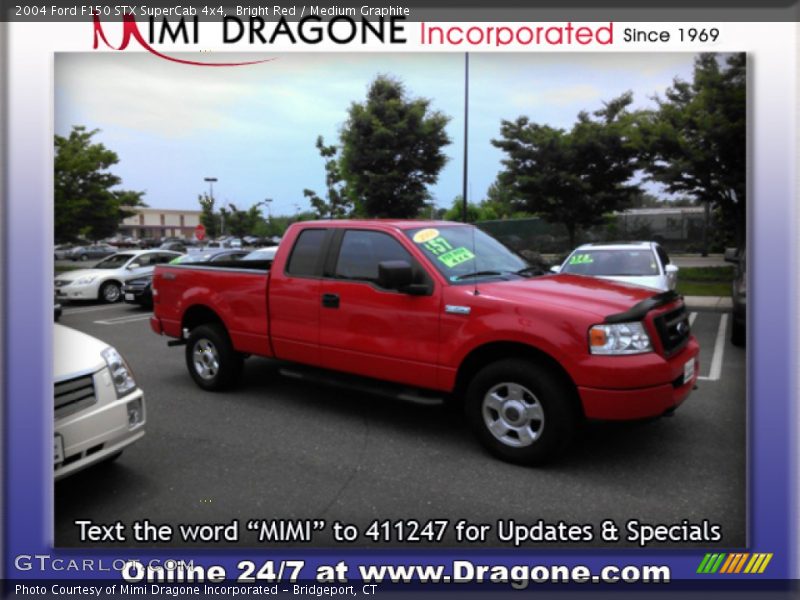 Bright Red / Medium Graphite 2004 Ford F150 STX SuperCab 4x4