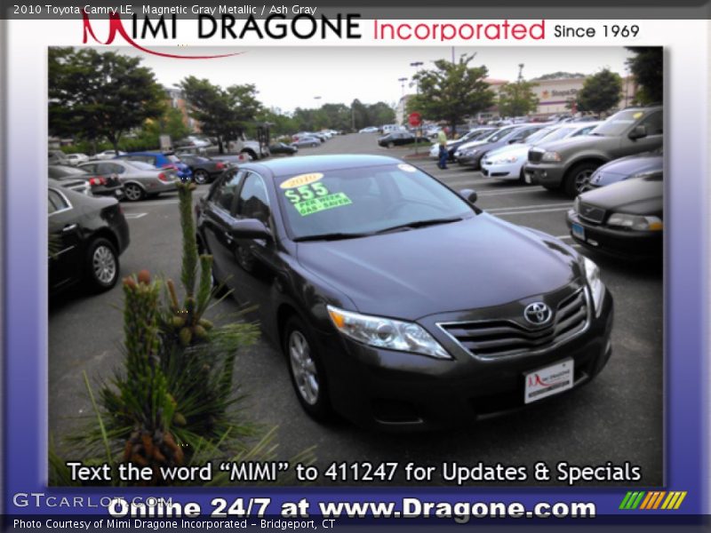 Magnetic Gray Metallic / Ash Gray 2010 Toyota Camry LE
