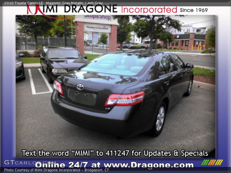 Magnetic Gray Metallic / Ash Gray 2010 Toyota Camry LE
