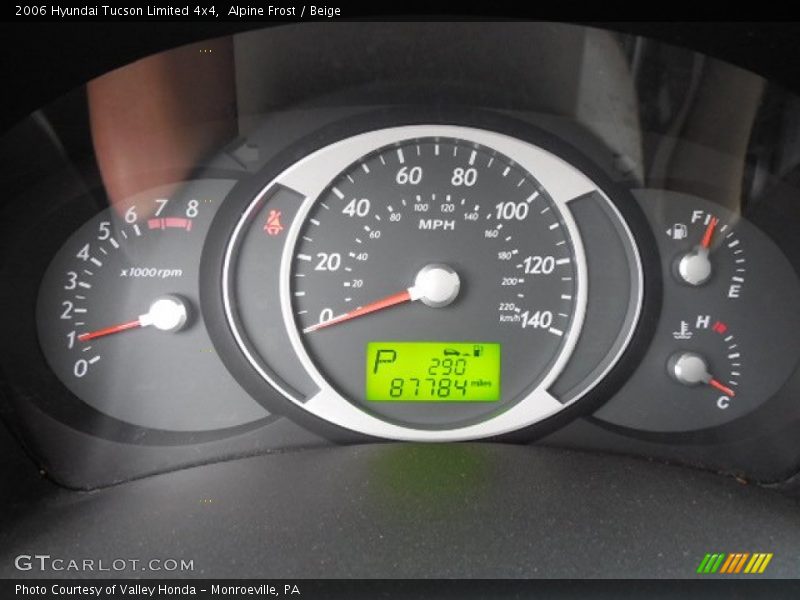 Alpine Frost / Beige 2006 Hyundai Tucson Limited 4x4