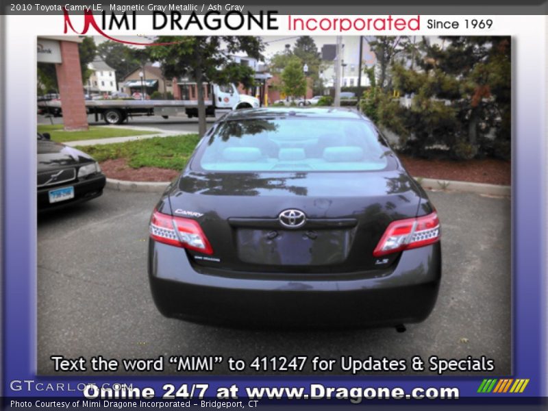 Magnetic Gray Metallic / Ash Gray 2010 Toyota Camry LE