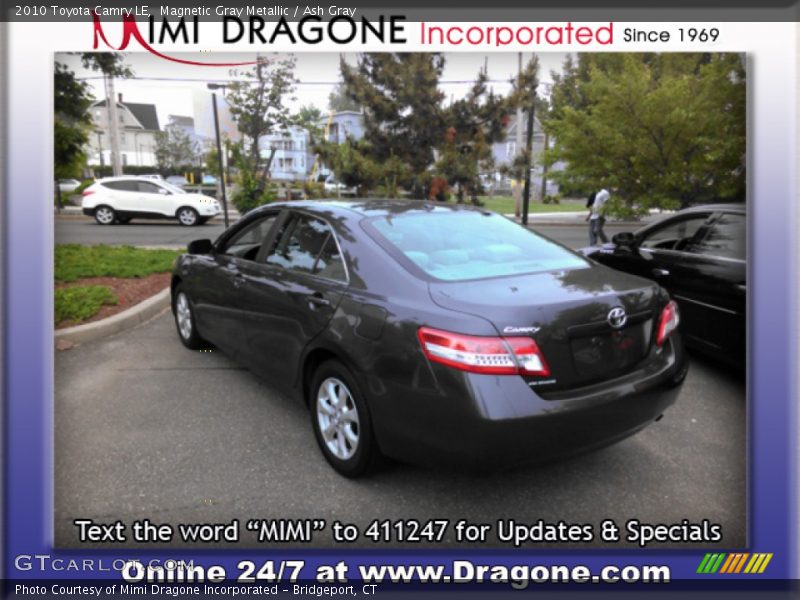 Magnetic Gray Metallic / Ash Gray 2010 Toyota Camry LE