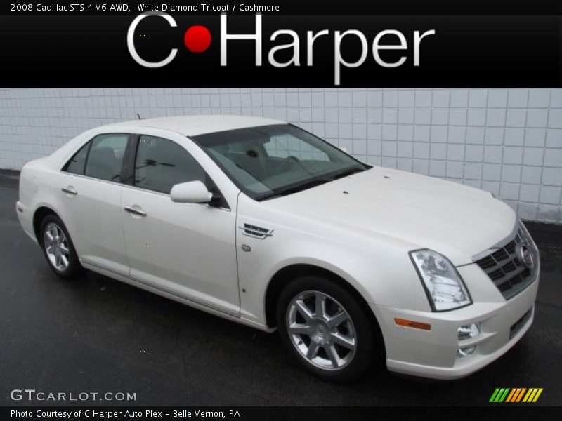 White Diamond Tricoat / Cashmere 2008 Cadillac STS 4 V6 AWD